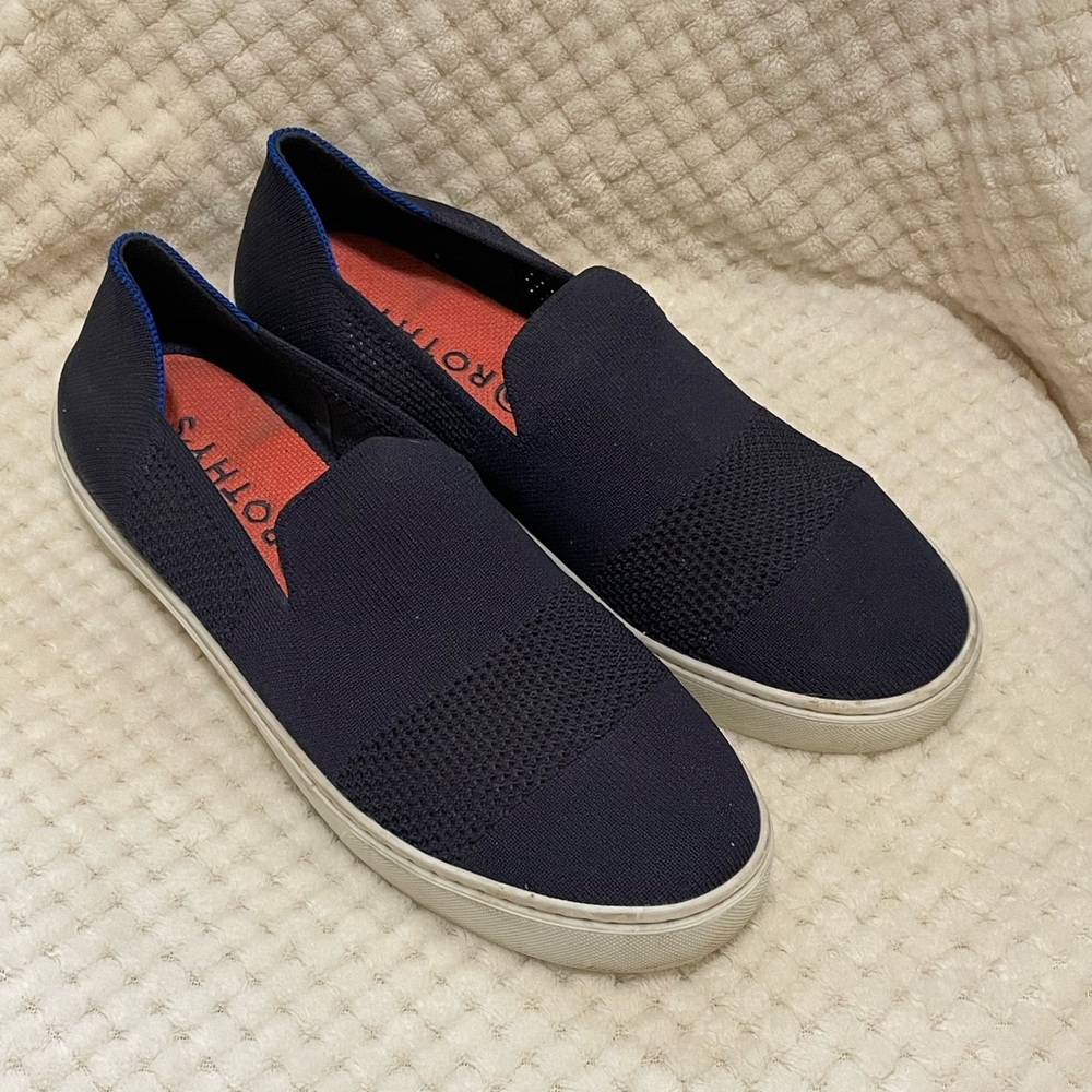Rothy’s The Sneaker Maritime Lattice Stitch slips on shoes size 9.5